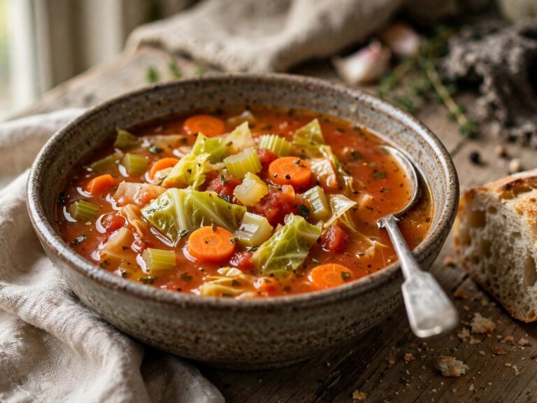 Best Cabbage Soup Diet Recipe (Wholesome, 45 Min) 5 best cabbage soup diet recipe in a bowl