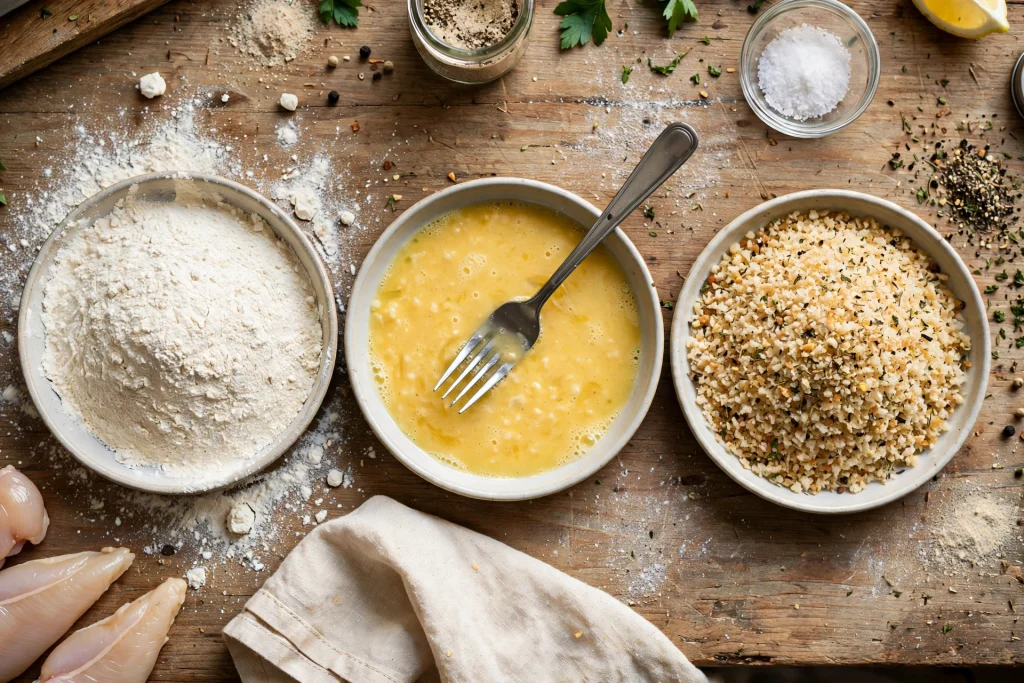 Perfect Chicken Parmesan Recipe (Crispy, 50 Min) 2 mise en place for chicken parmesan recipe