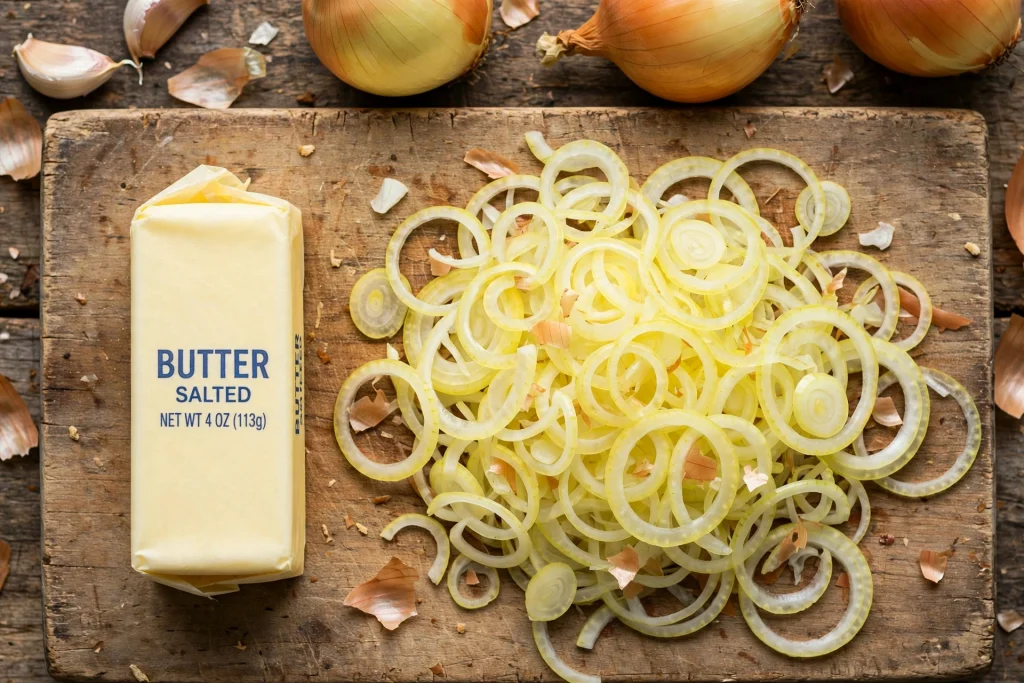 Perfect French Onion Soup Recipe (85 Minutes) 2 sliced onions for French onion soup recipe
