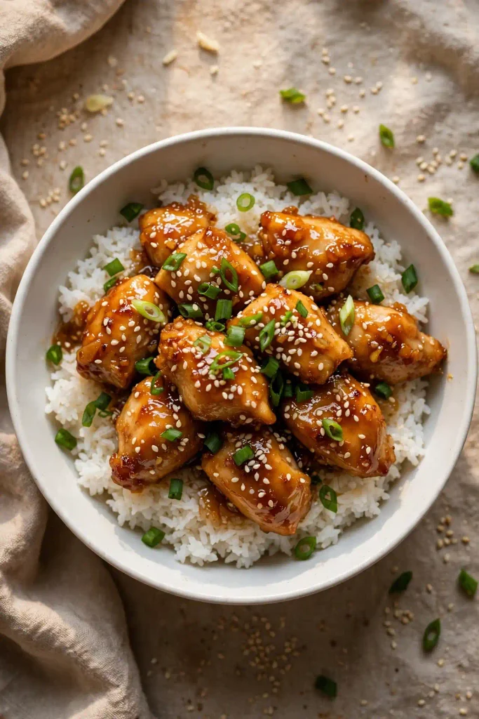 Easy Ultimate Honey Garlic Chicken Recipe (30 Min) 3 honey garlic chicken recipe served over rice