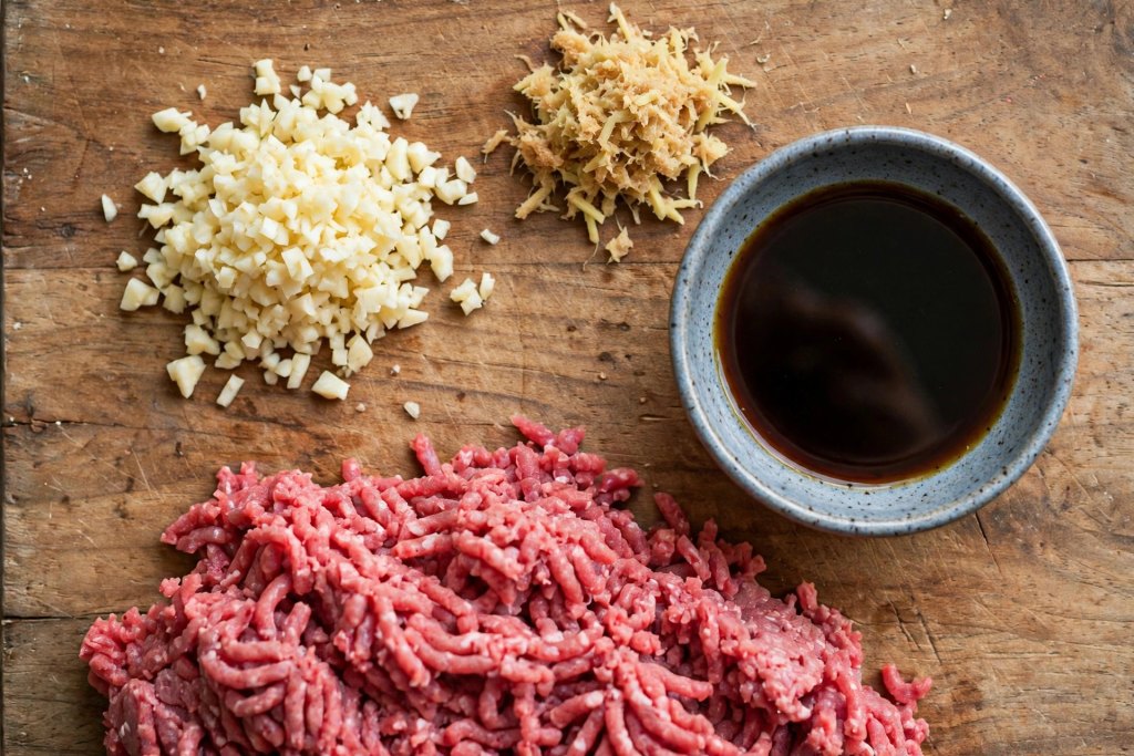 Best Korean Beef Bowl Recipe (Irresistible, 30 Min) 2 mise en place for Korean beef bowl recipe