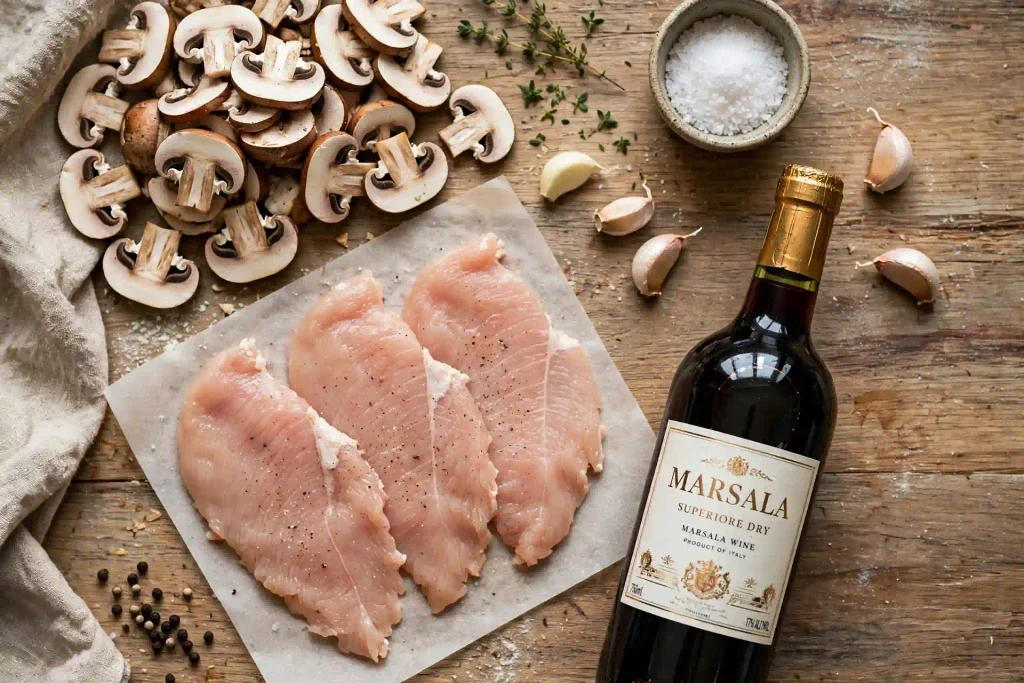 5-Star Chicken Marsala Recipe: Amazing Flavor for a Special Dinner 2 mise en place for chicken marsala recipe
