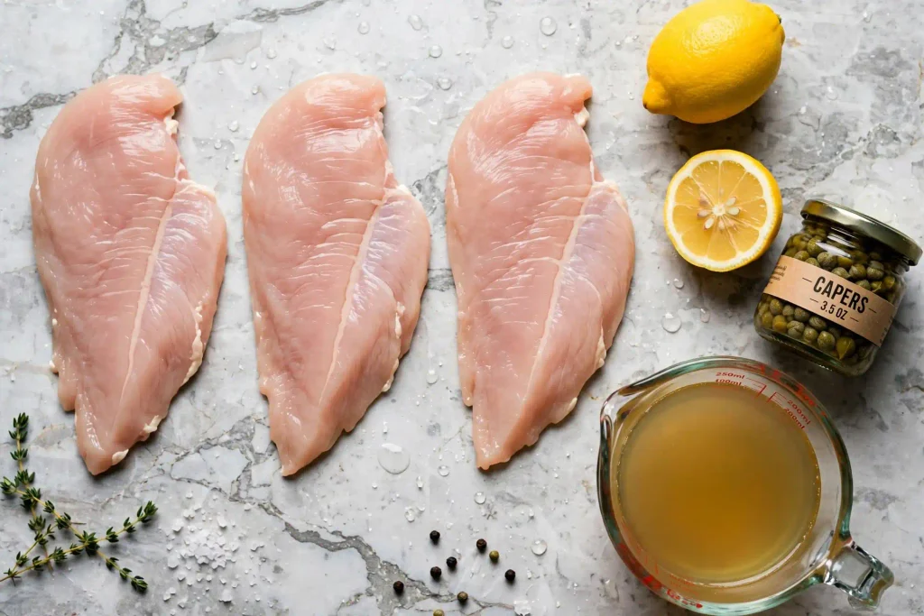 Classic Foolproof Chicken Piccata Recipe With a Bright Lemon Butter Sauce (40 Min) 2 mise en place for chicken piccata recipe